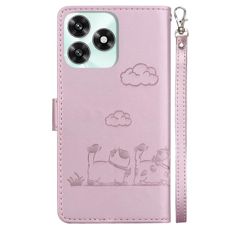 For Honor X5c 4G / X5c Plus Cute Cats RFID Leather Phone Case