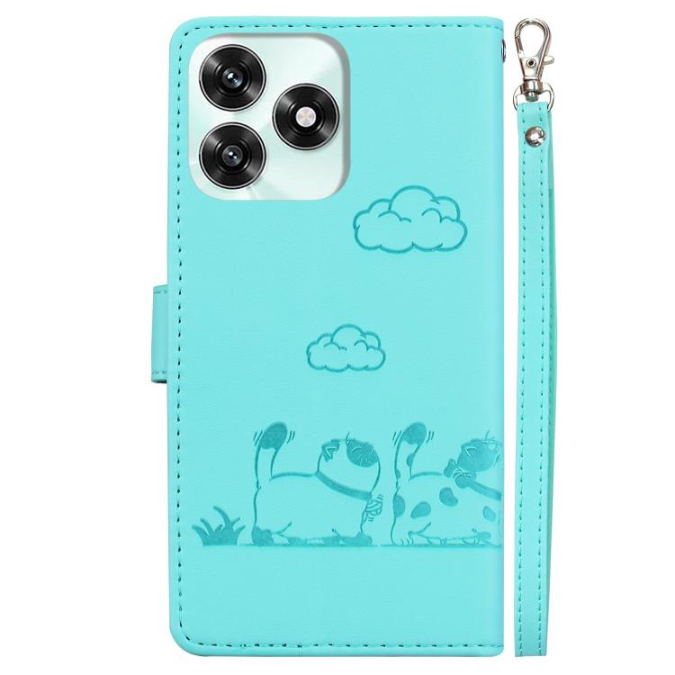 For Honor X5c 4G / X5c Plus Cute Cats RFID Leather Phone Case