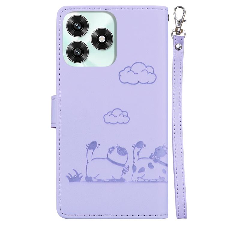 For Honor X5c 4G / X5c Plus Cute Cats RFID Leather Phone Case