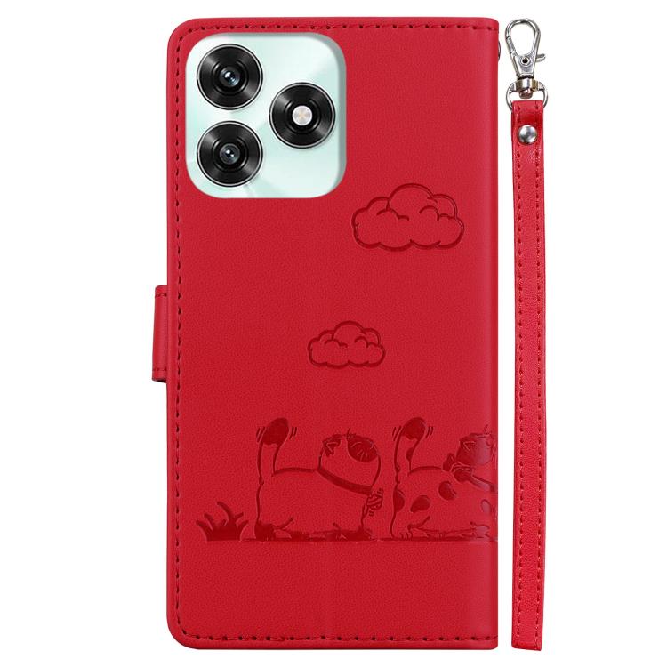 For Honor X5c 4G / X5c Plus Cute Cats RFID Leather Phone Case