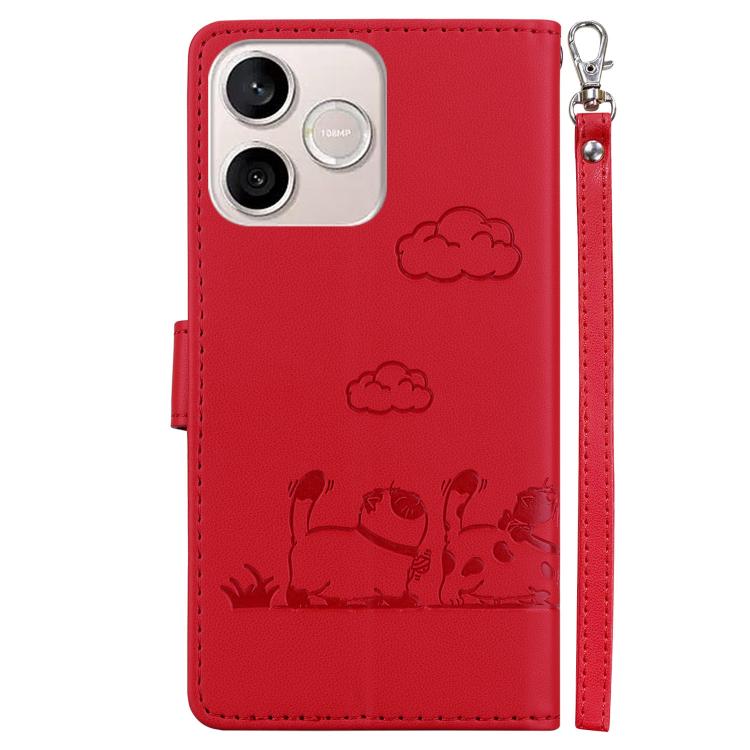 For Honor 600 Lite Global Cute Cats RFID Leather Phone Case