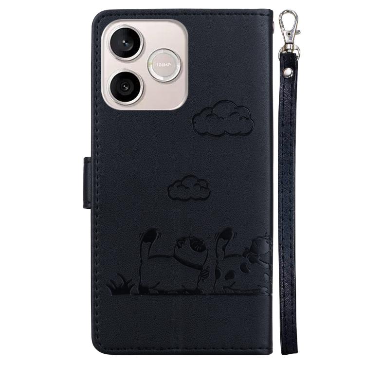 For Honor 600 Lite Global Cute Cats RFID Leather Phone Case