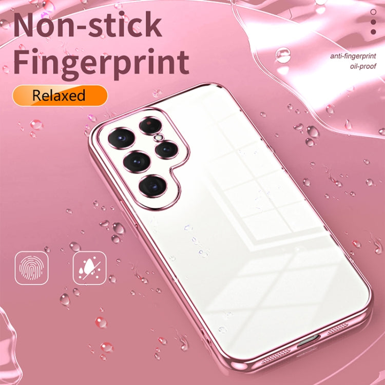 For Samsung Galaxy S25 Ultra 5G Transparent Plating Fine Hole Phone Case