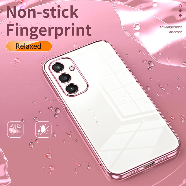 For Samsung Galaxy S25 5G Transparent Plating Fine Hole Phone Case