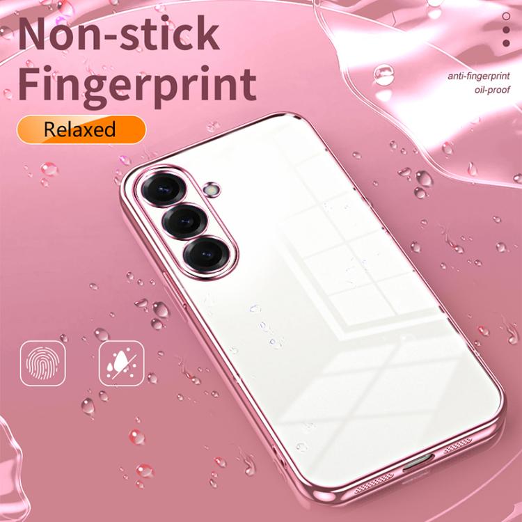 For Samsung Galaxy S26 5G Transparent Plating Fine Hole Phone Case