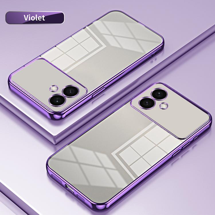 For Samsung Galaxy S26 Edge 5G Transparent Plating Fine Hole Phone Case