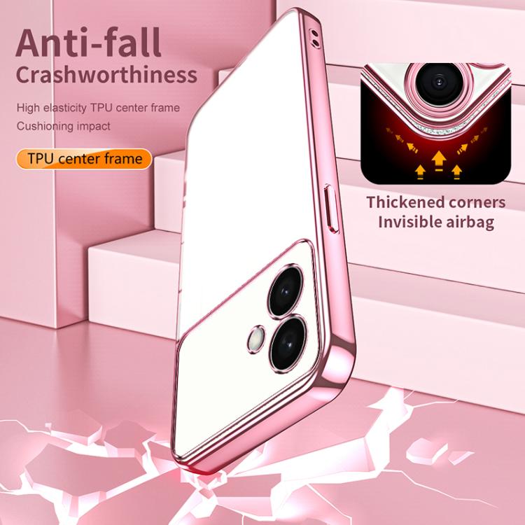 For Samsung Galaxy S26 Edge 5G Transparent Plating Fine Hole Phone Case
