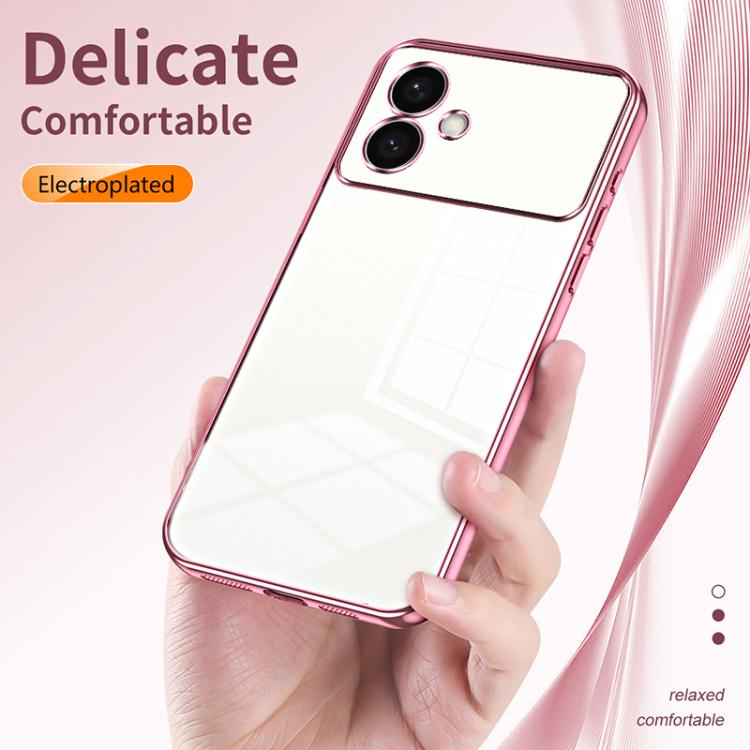 For Samsung Galaxy S26 Edge 5G Transparent Plating Fine Hole Phone Case