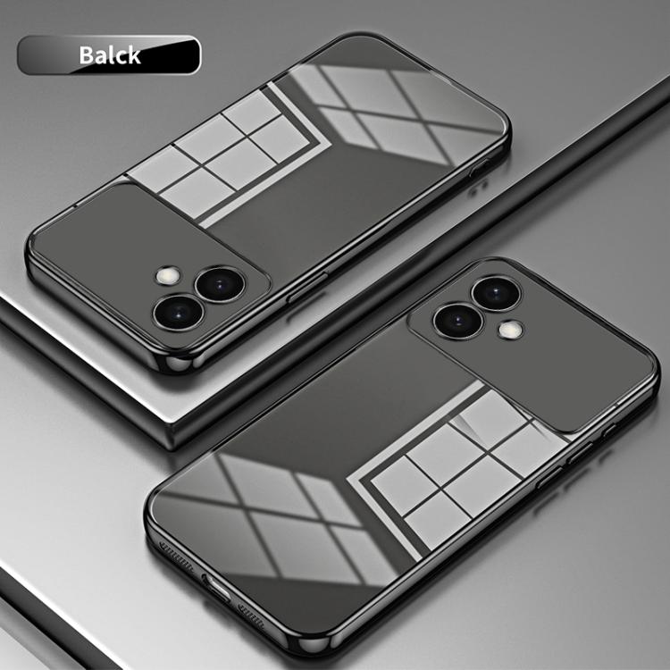 For Samsung Galaxy S26 Edge 5G Transparent Plating Fine Hole Phone Case