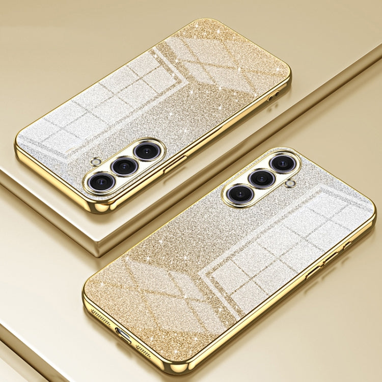 For Samsung Galaxy S25+ 5G Gradient Glitter Powder Electroplated Phone Case