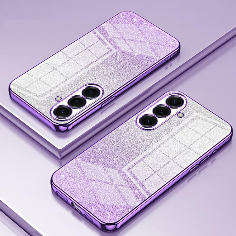 For Samsung Galaxy S26 5G Gradient Glitter Powder Electroplated Phone Case