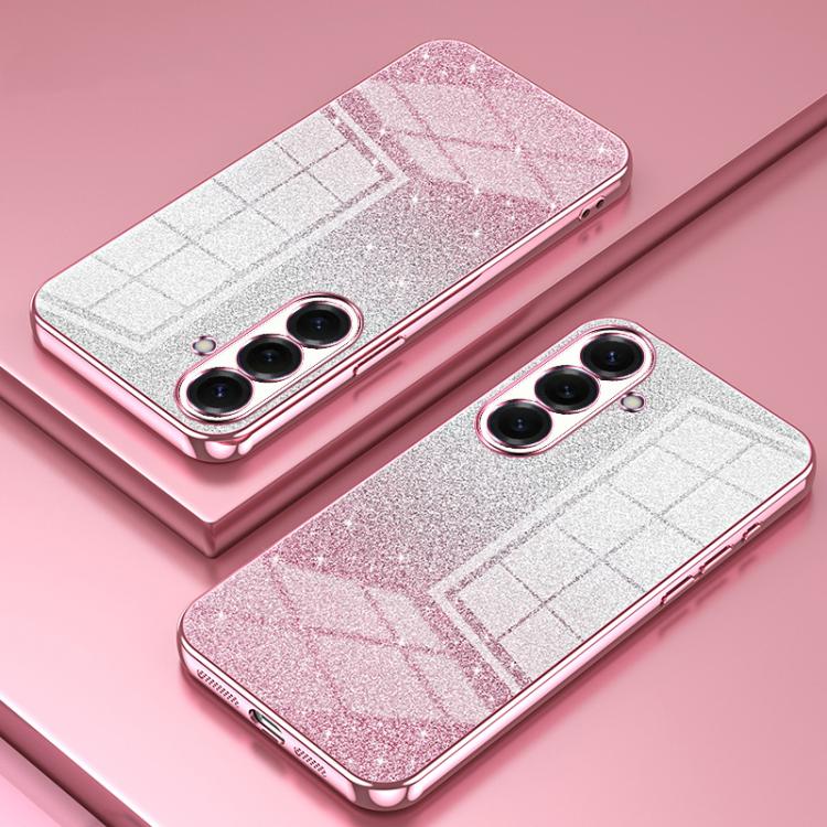 For Samsung Galaxy S26 5G Gradient Glitter Powder Electroplated Phone Case
