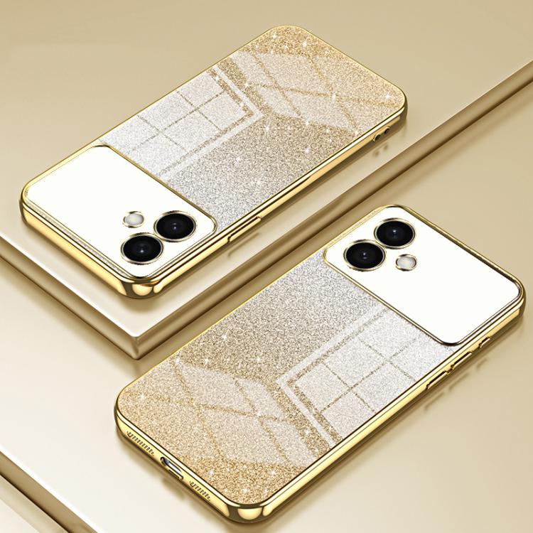 For Samsung Galaxy S26 Edge 5G Gradient Glitter Powder Electroplated Phone Case