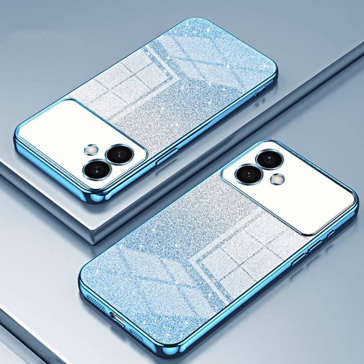 For Samsung Galaxy S26 Edge 5G Gradient Glitter Powder Electroplated Phone Case