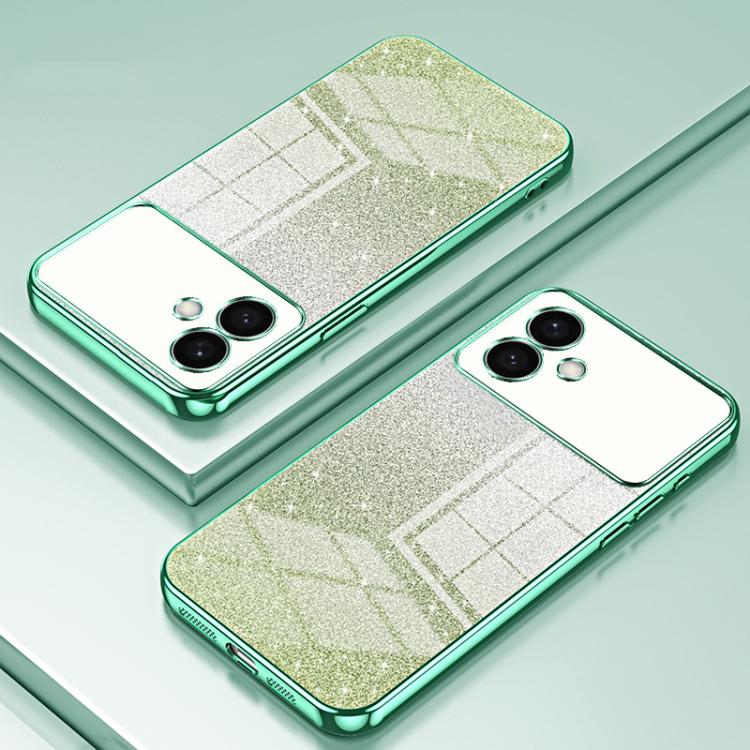 For Samsung Galaxy S26 Edge 5G Gradient Glitter Powder Electroplated Phone Case