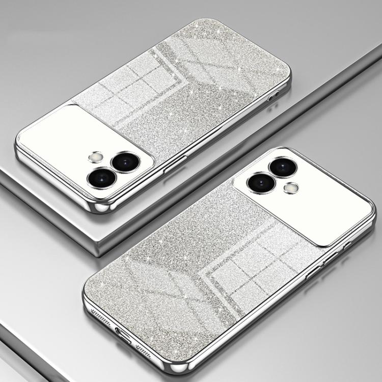 For Samsung Galaxy S26 Edge 5G Gradient Glitter Powder Electroplated Phone Case