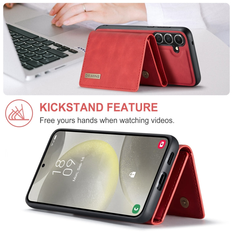 For Samsung Galaxy S24 FE 5G DG.MING M1 Series 3-Fold Multi Card Wallet + Magnetic Phone Case