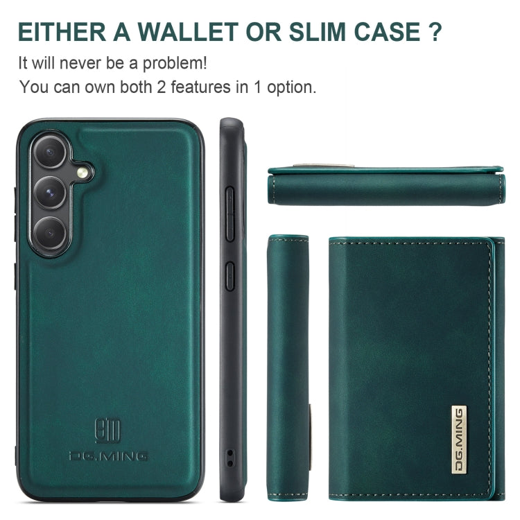 For Samsung Galaxy S24 FE 5G DG.MING M1 Series 3-Fold Multi Card Wallet + Magnetic Phone Case
