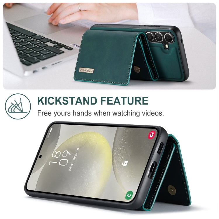 For Samsung Galaxy S24 FE 5G DG.MING M1 Series 3-Fold Multi Card Wallet + Magnetic Phone Case