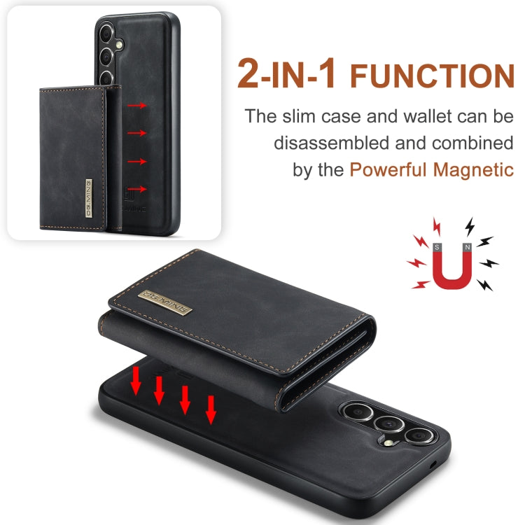 For Samsung Galaxy S24 FE 5G DG.MING M1 Series 3-Fold Multi Card Wallet + Magnetic Phone Case