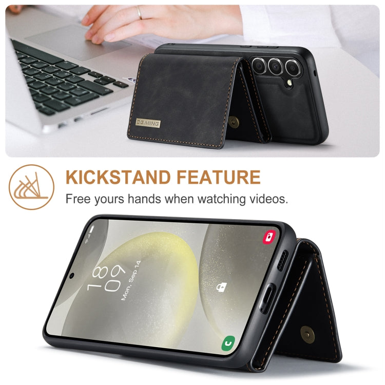 For Samsung Galaxy S24 FE 5G DG.MING M1 Series 3-Fold Multi Card Wallet + Magnetic Phone Case