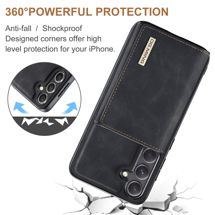 For Samsung Galaxy S24 FE 5G DG.MING M1 Series 3-Fold Multi Card Wallet + Magnetic Phone Case