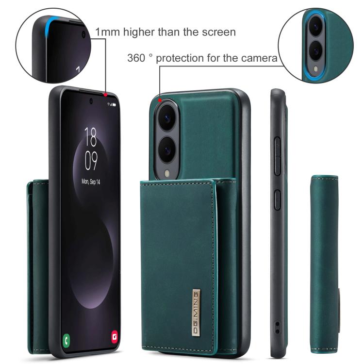 For Samsung Galaxy S25 Edge 5G DG.MING M1 Series 3-Fold Multi Card Wallet + Magnetic Phone Case