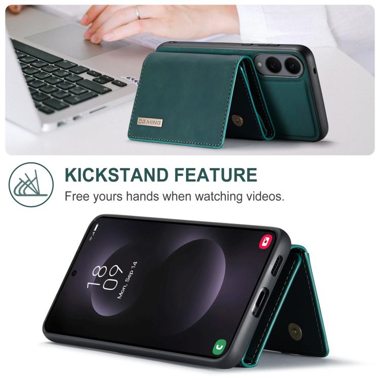 For Samsung Galaxy S25 Edge 5G DG.MING M1 Series 3-Fold Multi Card Wallet + Magnetic Phone Case