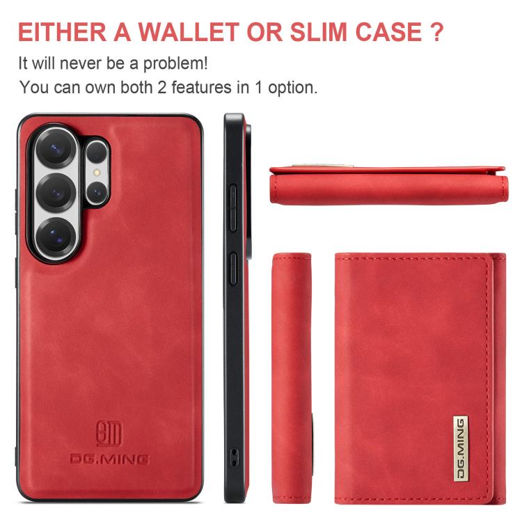 For Samsung Galaxy S26 Ultra 5G DG.MING M1 Series 3-Fold Multi Card Wallet + Magnetic Phone Case