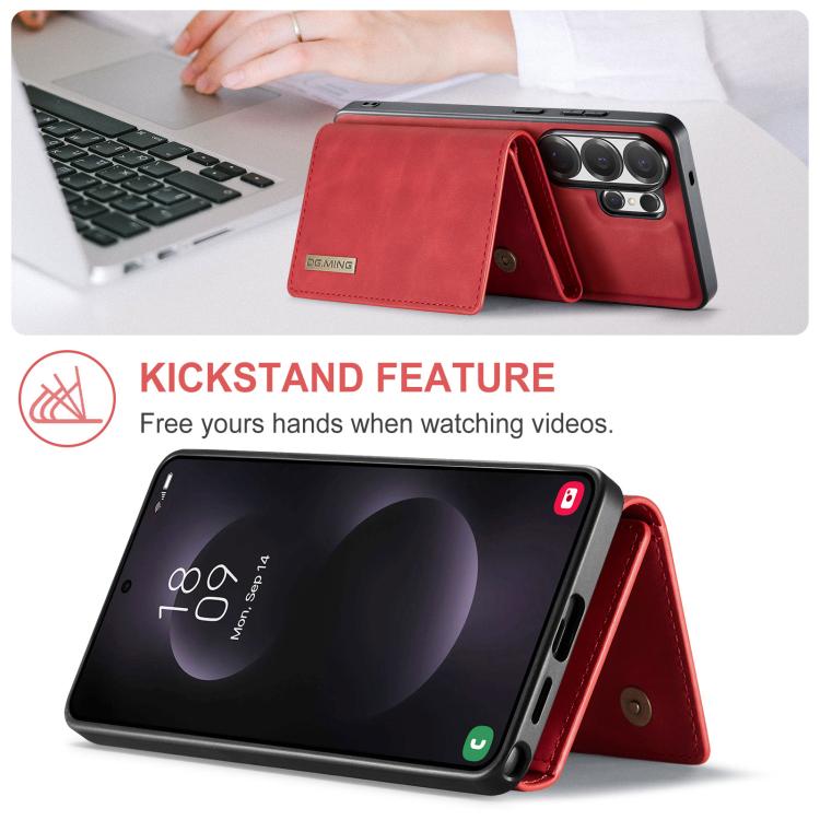 For Samsung Galaxy S26 Ultra 5G DG.MING M1 Series 3-Fold Multi Card Wallet + Magnetic Phone Case