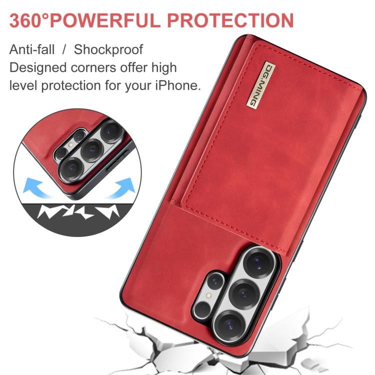 For Samsung Galaxy S26 Ultra 5G DG.MING M1 Series 3-Fold Multi Card Wallet + Magnetic Phone Case