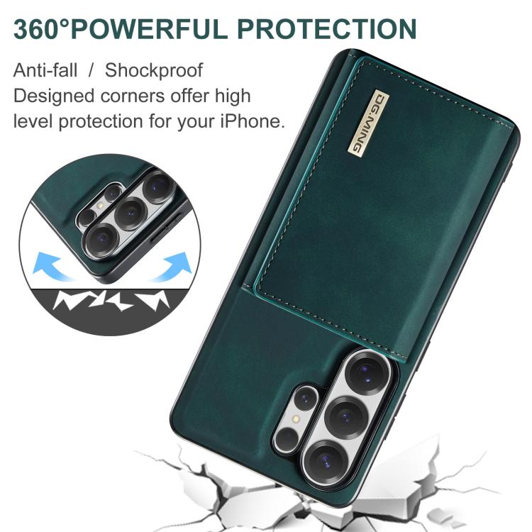 For Samsung Galaxy S26 Ultra 5G DG.MING M1 Series 3-Fold Multi Card Wallet + Magnetic Phone Case