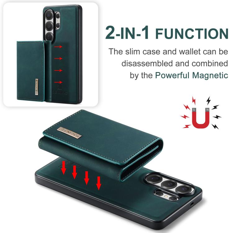 For Samsung Galaxy S26 Ultra 5G DG.MING M1 Series 3-Fold Multi Card Wallet + Magnetic Phone Case
