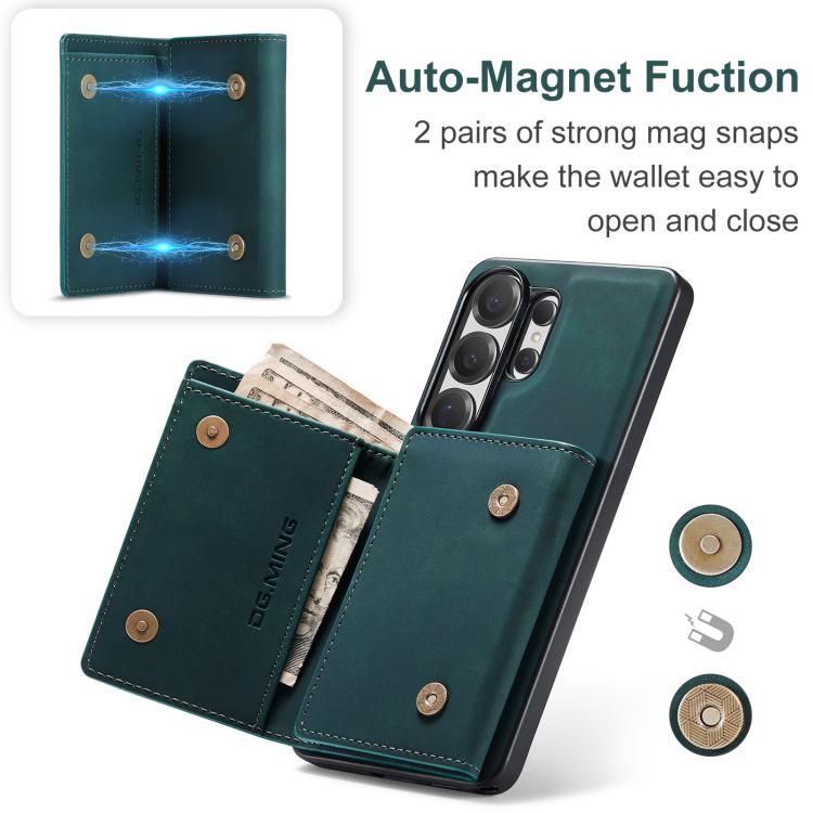 For Samsung Galaxy S26 Ultra 5G DG.MING M1 Series 3-Fold Multi Card Wallet + Magnetic Phone Case