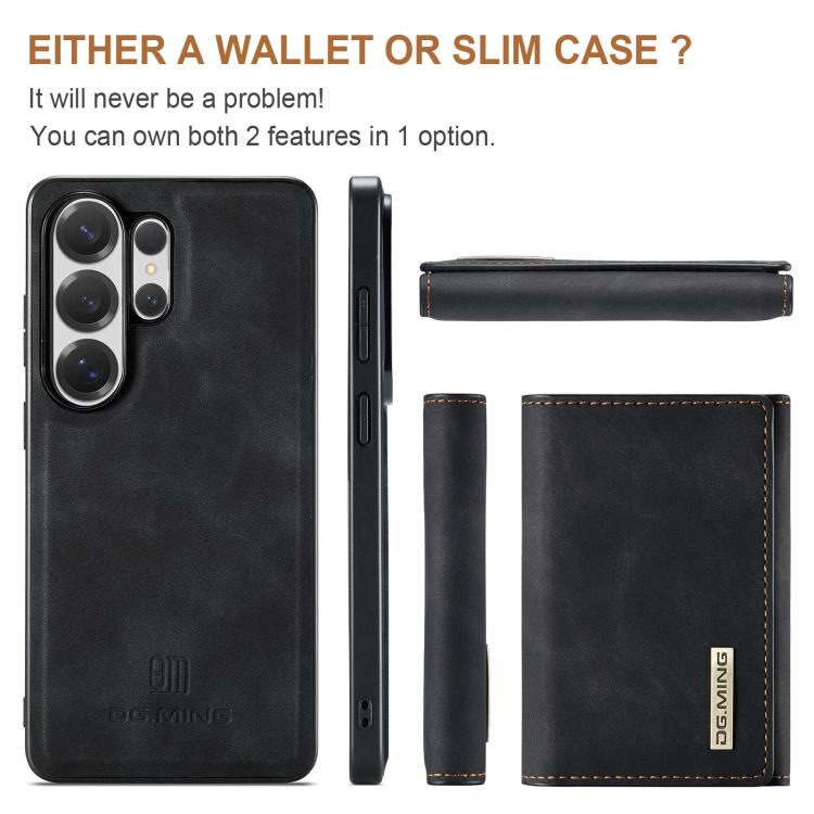 For Samsung Galaxy S26 Ultra 5G DG.MING M1 Series 3-Fold Multi Card Wallet + Magnetic Phone Case