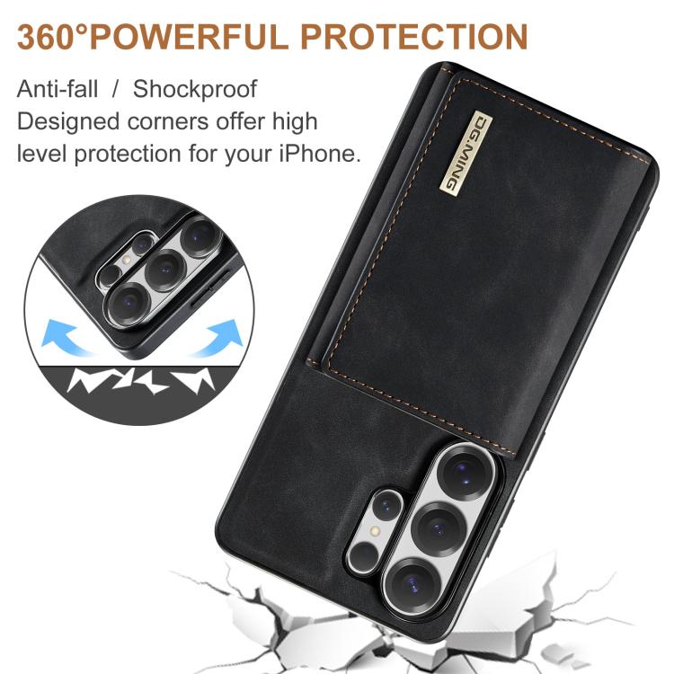 For Samsung Galaxy S26 Ultra 5G DG.MING M1 Series 3-Fold Multi Card Wallet + Magnetic Phone Case