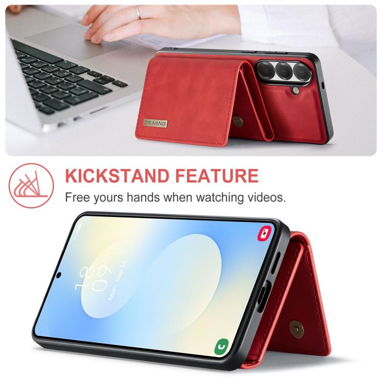 For Samsung Galaxy S26 5G DG.MING M1 Series 3-Fold Multi Card Wallet + Magnetic Phone Case