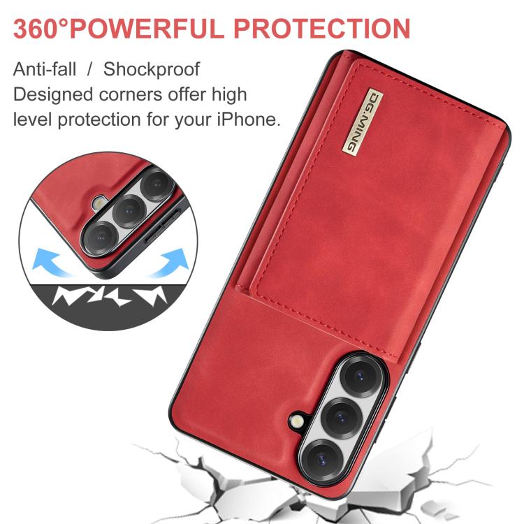 For Samsung Galaxy S26 5G DG.MING M1 Series 3-Fold Multi Card Wallet + Magnetic Phone Case