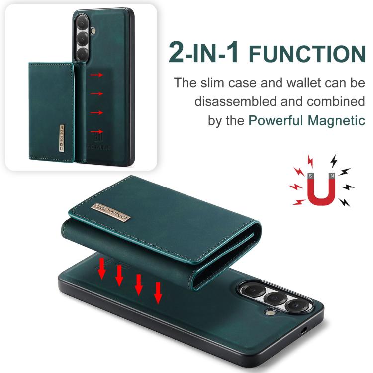 For Samsung Galaxy S26 5G DG.MING M1 Series 3-Fold Multi Card Wallet + Magnetic Phone Case