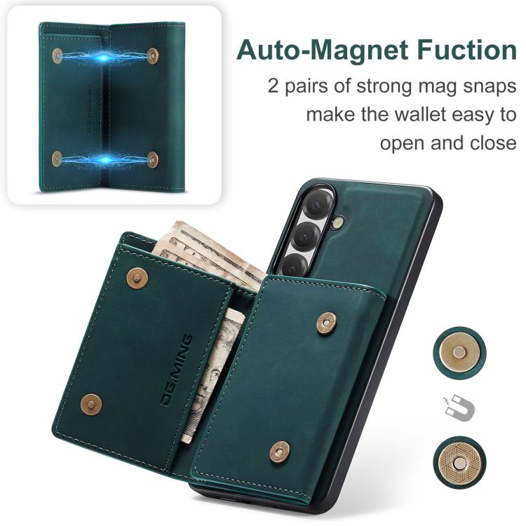 For Samsung Galaxy S26 5G DG.MING M1 Series 3-Fold Multi Card Wallet + Magnetic Phone Case