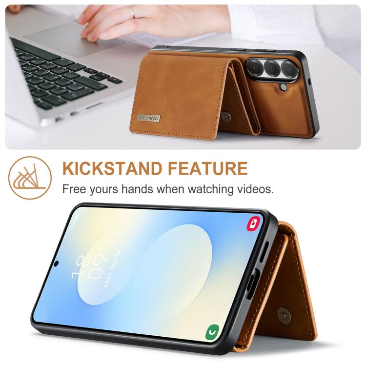 For Samsung Galaxy S26 5G DG.MING M1 Series 3-Fold Multi Card Wallet + Magnetic Phone Case