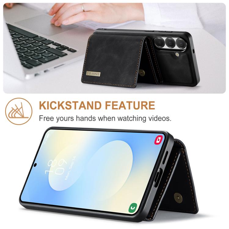 For Samsung Galaxy S26 5G DG.MING M1 Series 3-Fold Multi Card Wallet + Magnetic Phone Case