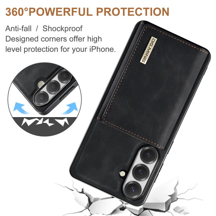For Samsung Galaxy S26 5G DG.MING M1 Series 3-Fold Multi Card Wallet + Magnetic Phone Case