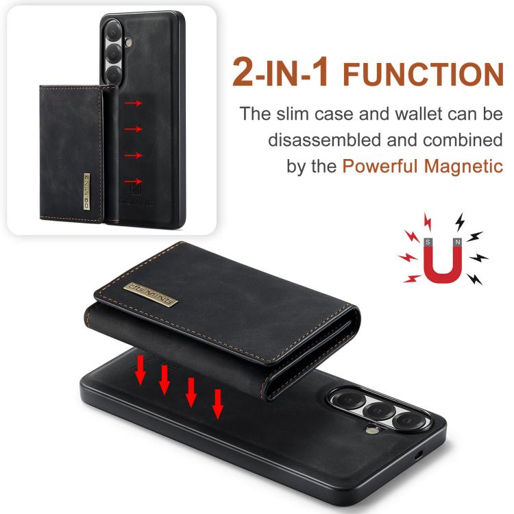 For Samsung Galaxy S26 5G DG.MING M1 Series 3-Fold Multi Card Wallet + Magnetic Phone Case