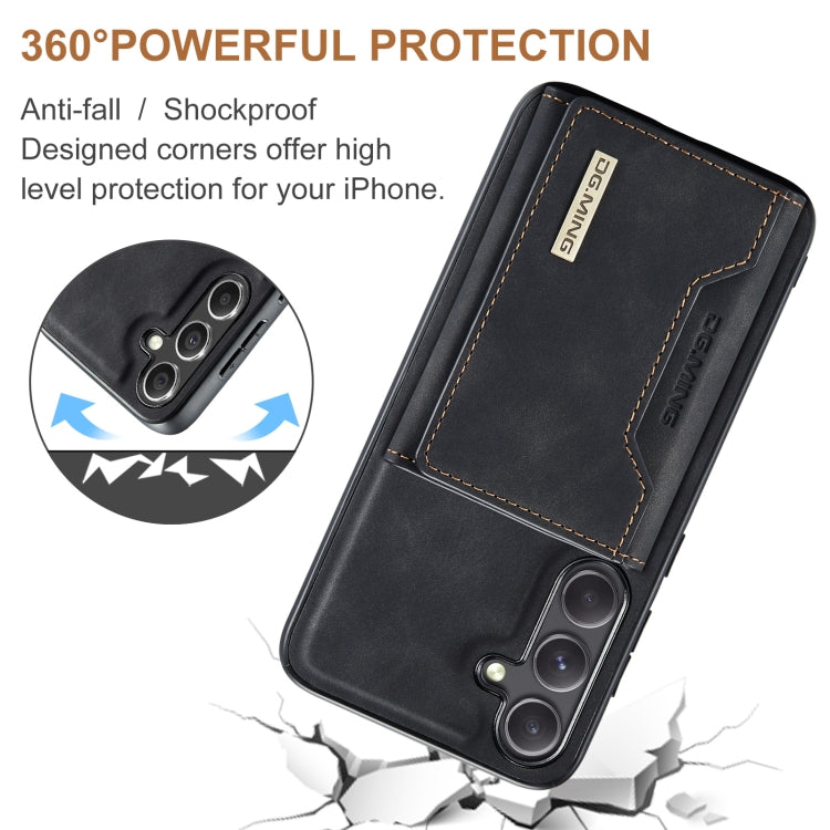 For Samsung Galaxy S24 FE 5G DG.MING M2 Series 3-Fold Multi Card Bag + Magnetic Phone Case