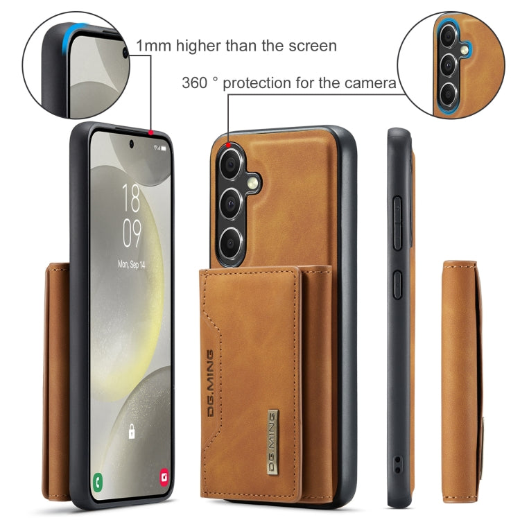 For Samsung Galaxy S24 FE 5G DG.MING M2 Series 3-Fold Multi Card Bag + Magnetic Phone Case