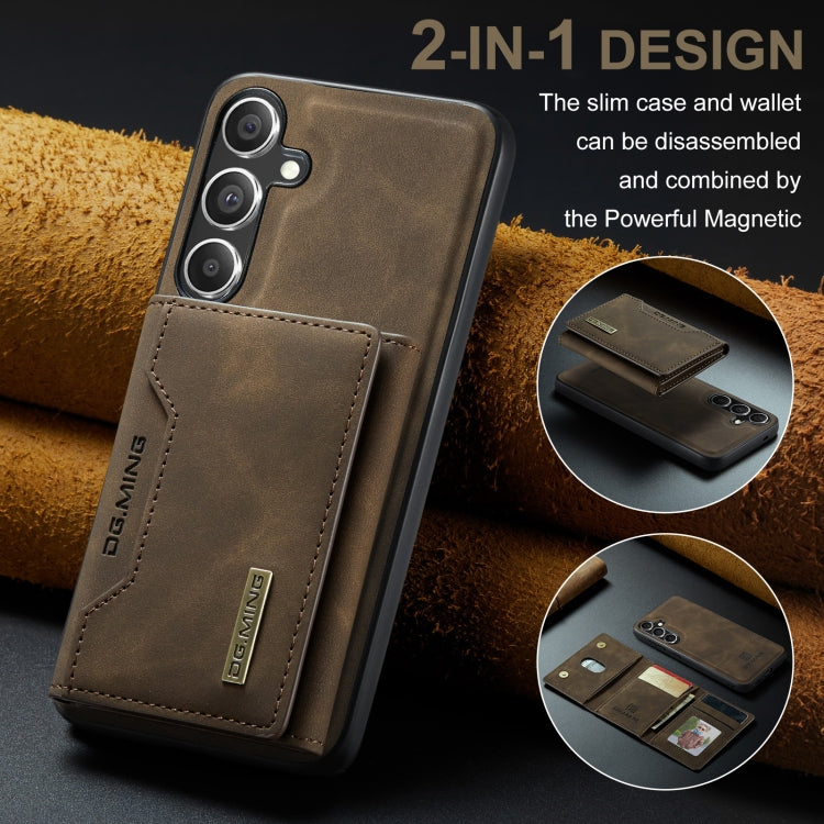 For Samsung Galaxy S24 FE 5G DG.MING M2 Series 3-Fold Multi Card Bag + Magnetic Phone Case