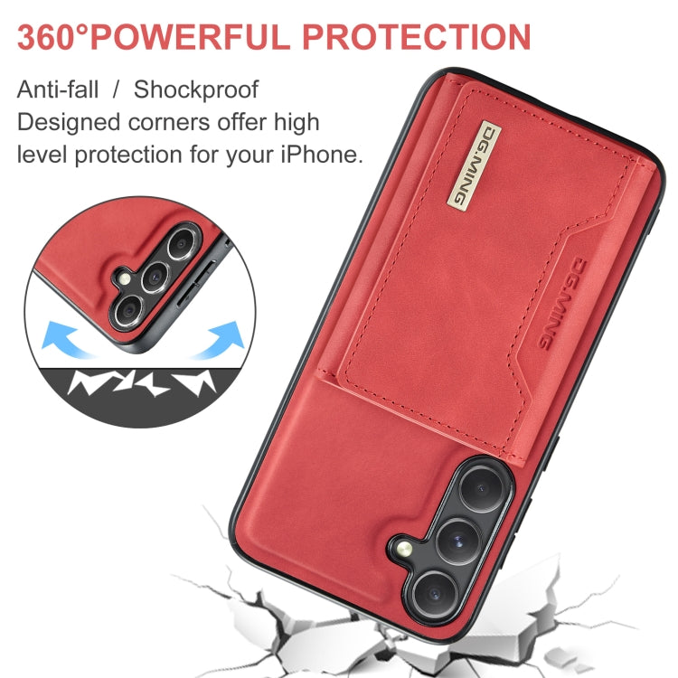 For Samsung Galaxy S24 FE 5G DG.MING M2 Series 3-Fold Multi Card Bag + Magnetic Phone Case