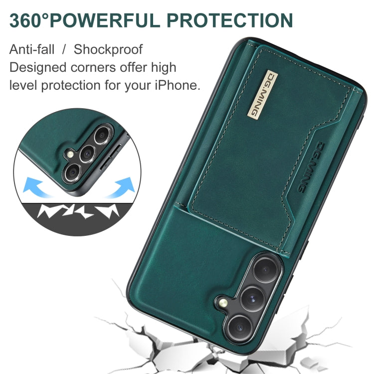 For Samsung Galaxy S24 FE 5G DG.MING M2 Series 3-Fold Multi Card Bag + Magnetic Phone Case