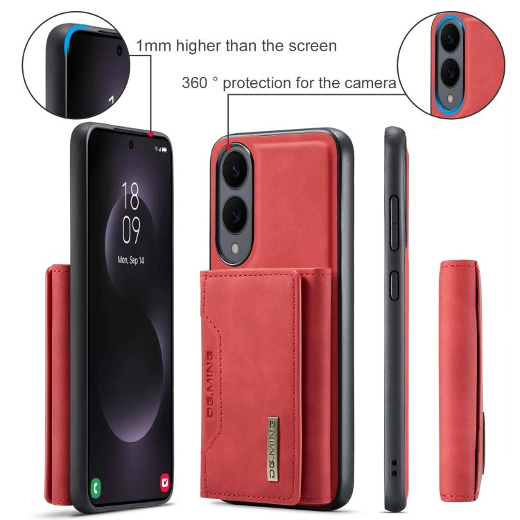 For Samsung Galaxy S25 Edge 5G DG.MING M2 Series 3-Fold Multi Card Bag + Magnetic Phone Case